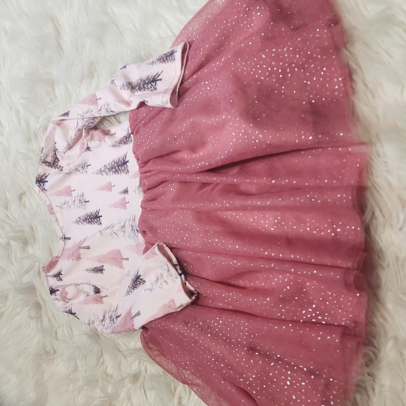 GUC Mia Belle Girls Winter Blush Tree Print Tulle Dress- 4T - Picture 11 of 13